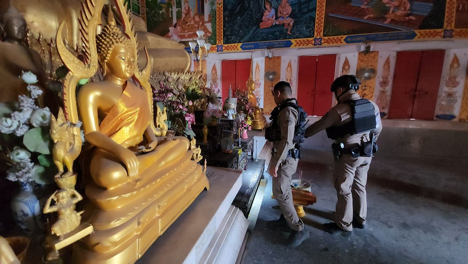 โจรใจบาปไม่กลัวนรก งัดโบสถ์วัดแก่นเหล็ก ในวันวิสาขบูชา ขโมยพระพุทธรูปเก่าสมัยทราวดี พระบูชาทองเหลืองหลายรายการ