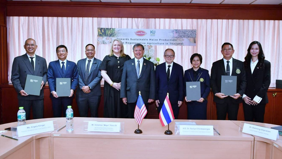 มก.-Tyson Foods จับมือปั้นต้นแบบข้าวโพดเกษตรเชิงฟื้นฟู ลดก๊าซเรือนกระจก สร้างมูลค่าเพิ่ม