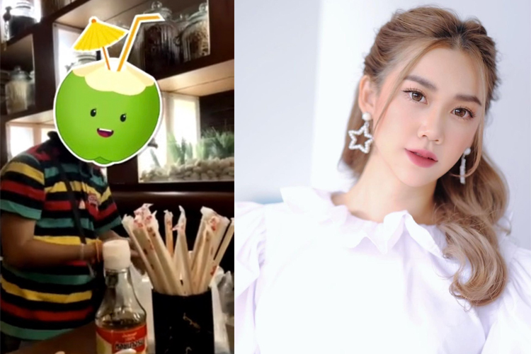  คนสวยน้ำใจงาม !! "หมิง ชาลิสา" เหมาน้ำมะพร้าวช่วยเด็กน้อยเพื่อให้กลับบ้านไปอ่านหนังสือ
