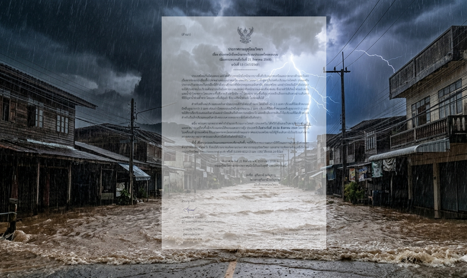 เตือนฉบับสุดท้าย! กรมอุตุฯ เตือนเหนือ-กลางรับมือฝนตกหนัก เสี่ยงน้ำท่วมฉับพลัน-น้ำป่าไหลหลาก ทะเลคลื่นสูง 2-3 เมตร
