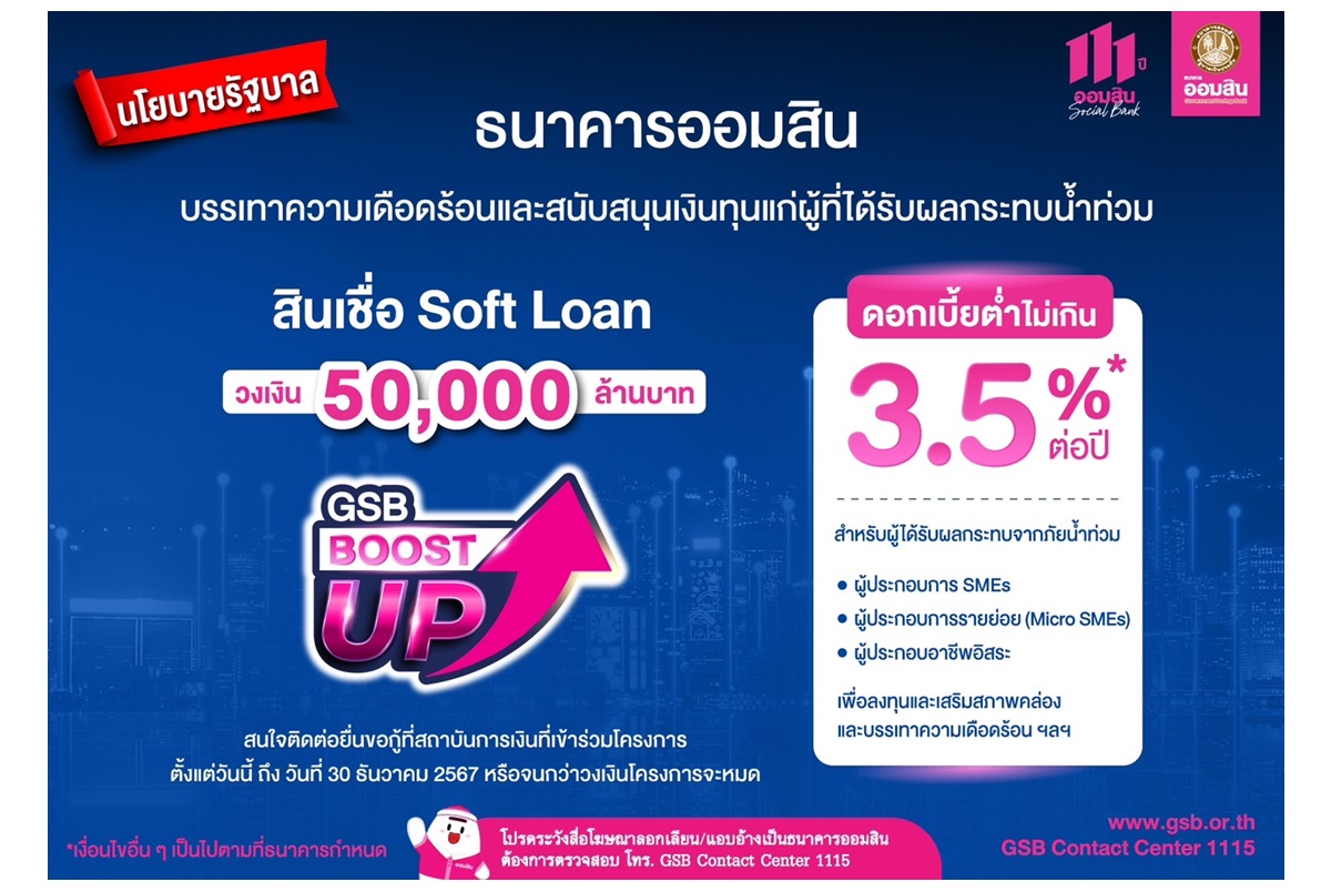 ครม.อนุมัติปรับเกณฑ์ Soft Loan ออมสิน-บสย.เติมสภาพคล่องเหยื่อน้ำท่วม เช็กที่นี่ได้เลย!