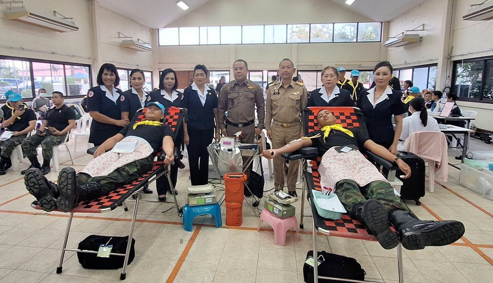 พลังจิตอาสาสัตหีบล้นหลาม บริจาคโลหิตและอวัยวะทะลุ 33,800 ซีซี