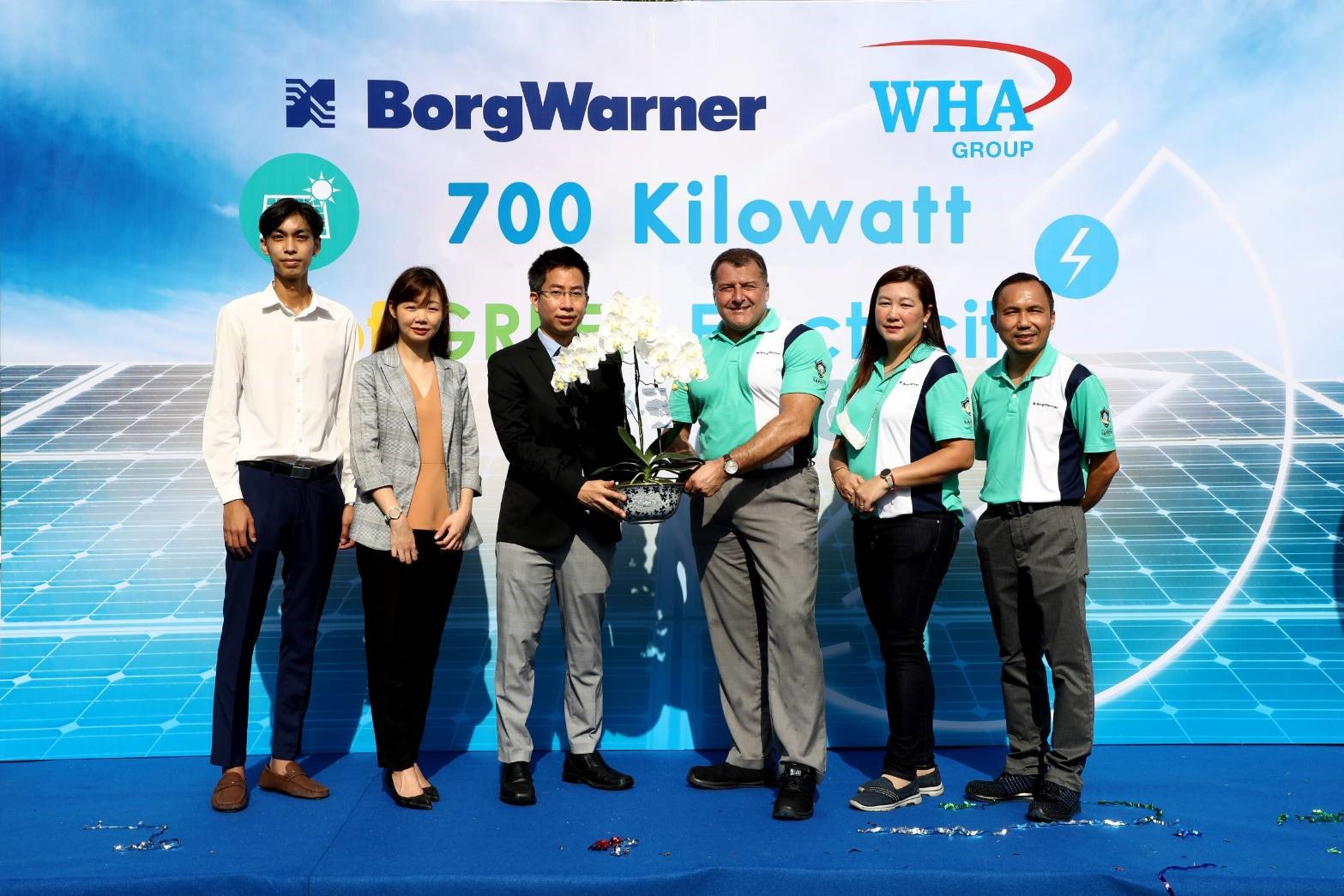 WHAUP-BorgWarner ผนึกกำลังลดโลกร้อน เปิดโครงการพลังงานสะอาด โซล่าร์ รูฟท็อป ขนาด 700 kWp