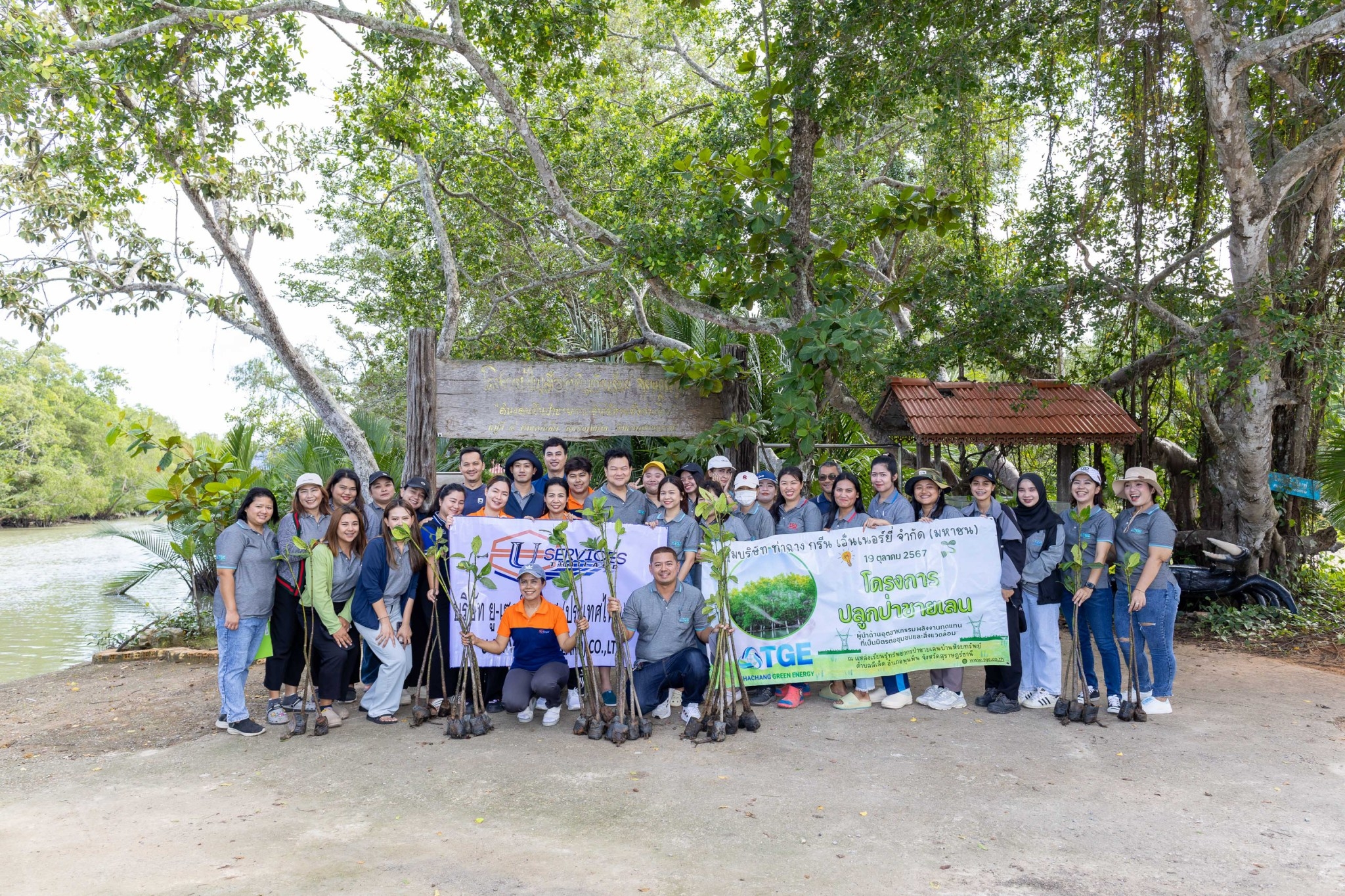 TGE ร่วมฟื้นฟูธรรมชาติ อนุรักษ์ป่าชายเลน บ้านห้วยทรัพย์" ต.ลีเล็ด อ.พุนพิน จ.สุราษฎร์ธานี 