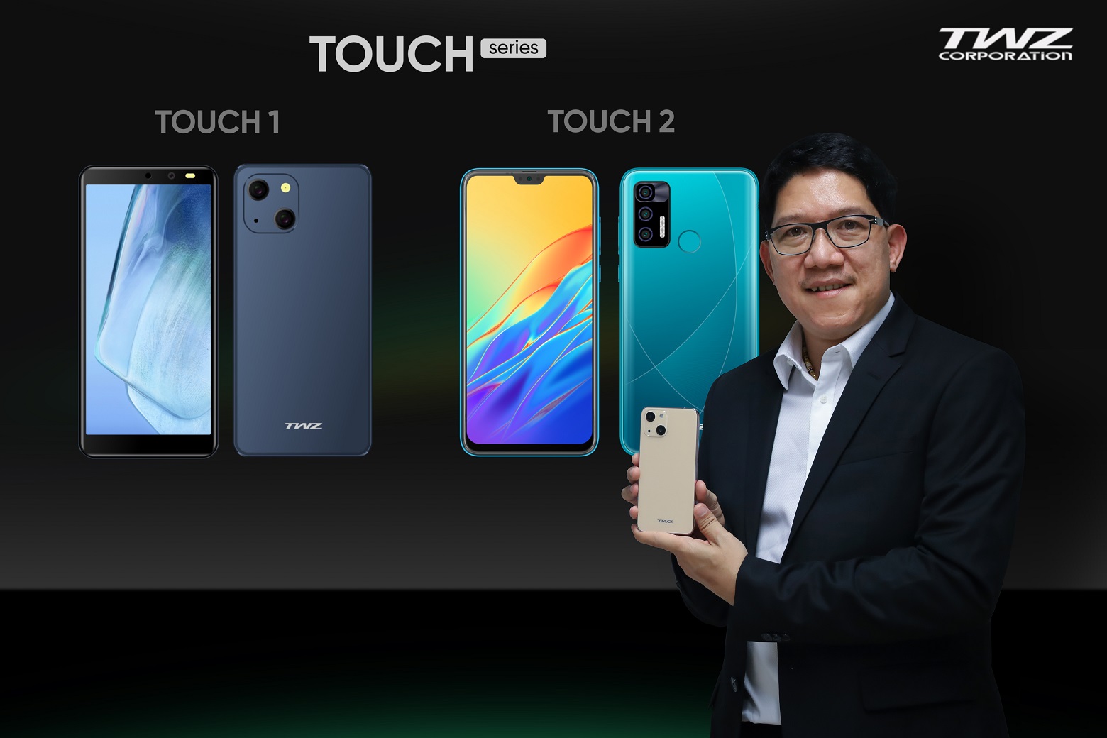 "TWZ" เปิดตัวสมาร์ทโฟนรุ่นใหม่ ตอบโจทย์ยอดผู้บริโภคใช้แอพลงทะเบียนร่วมโครงการรัฐ เคาะราคาไม่เกิน 2,500 บาทต่อเครื่อง 