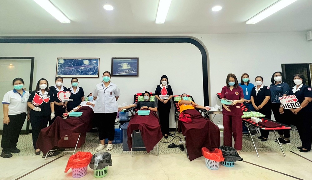 กิ่งกาชาดอำเภอเกาะสมุย ชวนชาวเกาะสมุยร่วมบริจาคโลหิต ต่อลมหายใจให้กับเพื่อนมนุษย์