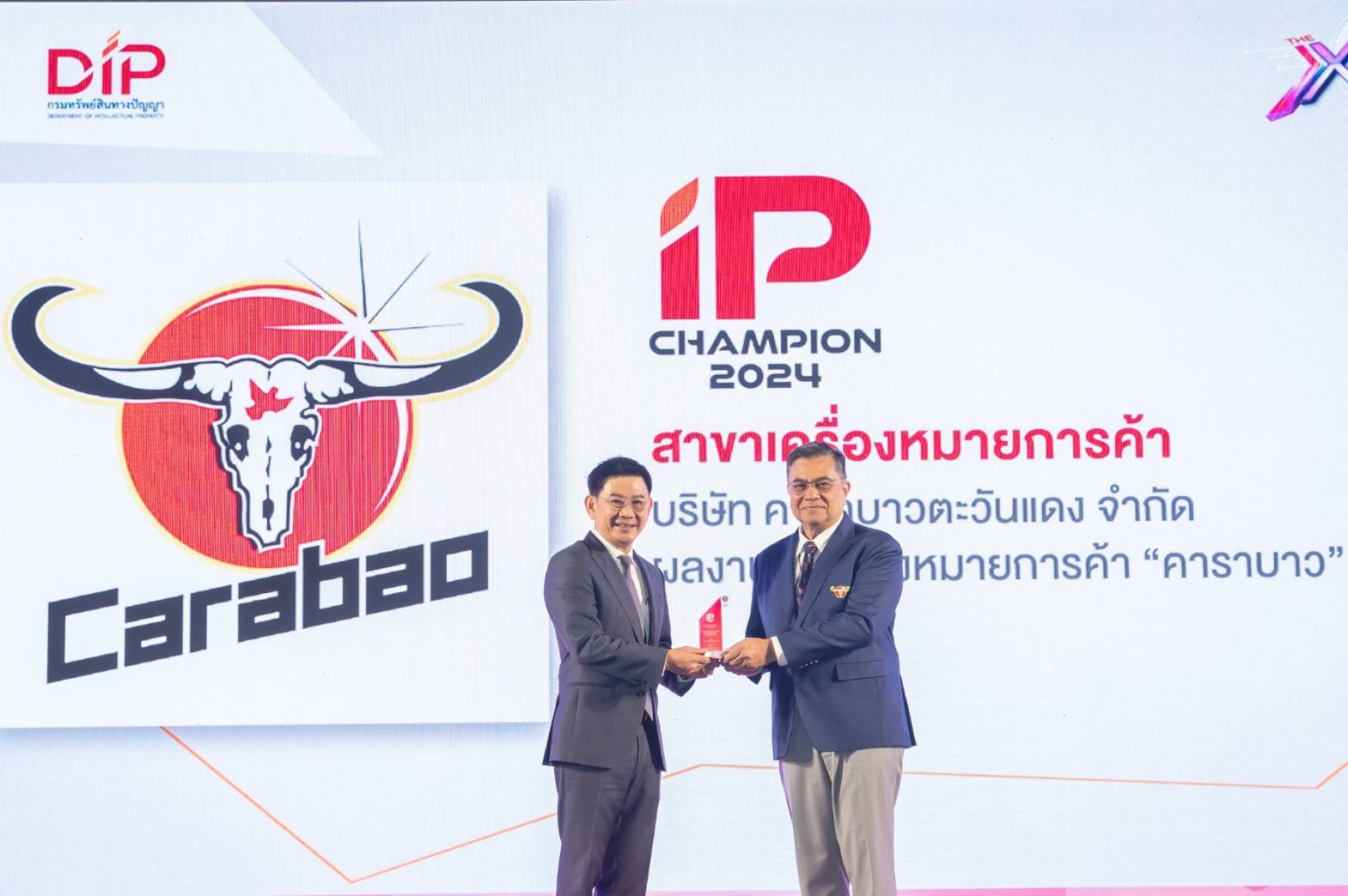 "คาราบาวกรุ๊ป" รับรางวัล ‘IP Champion 2024’ สาขาเครื่องหมายการค้าจากกรมทรัพย์สินทางปัญญา ตอกย้ำความมุ่งมั่นสร้างแบรนด์สู่ระดับโลก