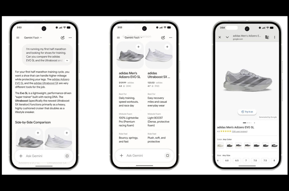 Google อัปเดตฟีเจอร์ใน Gemini ยกระดับประสบการณ์การช็อปปิ้งออนไลน์ให้ง่ายขึ้นกว่าเดิม
