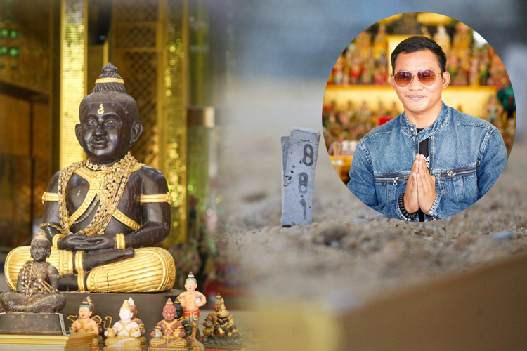 ส่องเลขธูป'จาพนม'นักแสดงคิวบู๊ระดับโลก กราบขอพรกุมารสมบัติวัดไผ่ล้อม 