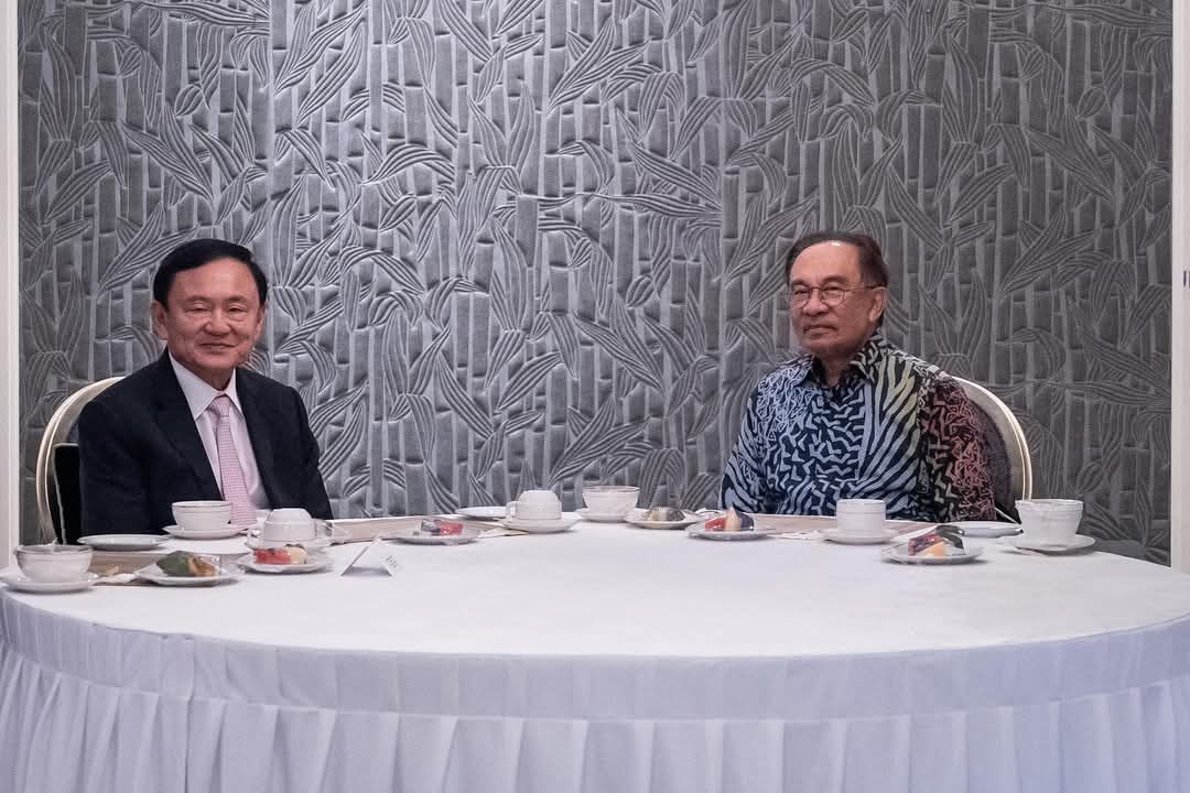 "อันวาร์" โพสต์ภาพพบ "ทักษิณ" ที่มาเลย์ หารือสถานการณ์เมียนมา-คริปโท