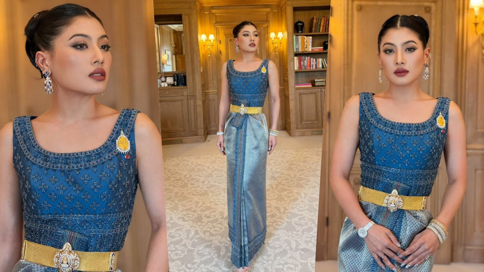 "เจ้าฟ้าสิริวัณณวรีฯ" ฉลองพระองค์ชุดไทยดุสิต ผ้ายกไหมลายแก้วชิงดวงเล็ก เสด็จฯ ร่วมงานถวายพระกระยาหารค่ำอย่างเป็นทางการ