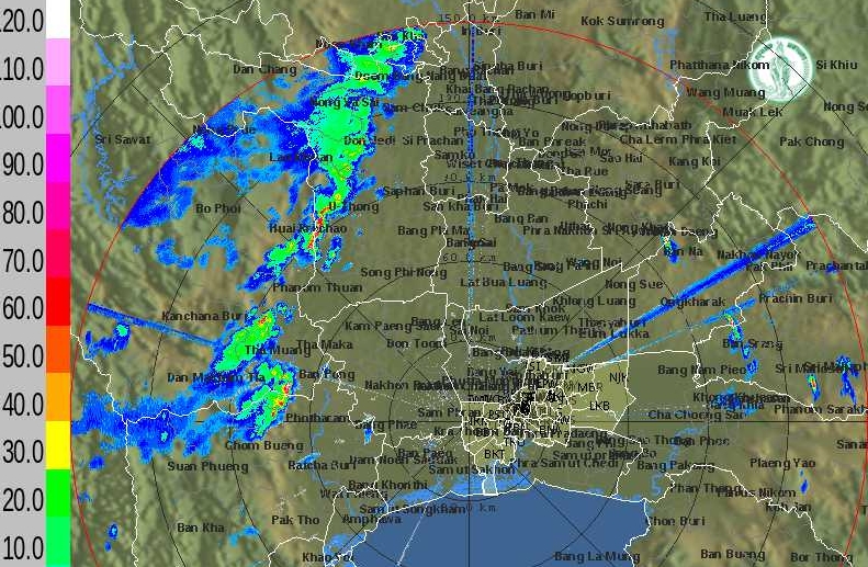 ฝนมาแล้ว!ปานกลางถึงหนักจากเมืองกาญจน์มุ่งหน้ากทม.