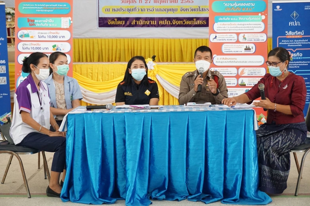 สภ.กุดชุม รุกให้ความรู้การทำ พรบ.คุ้มครองผู้ประสบภัยจากรถ และใส่ใจวินัยบนท้องถนน