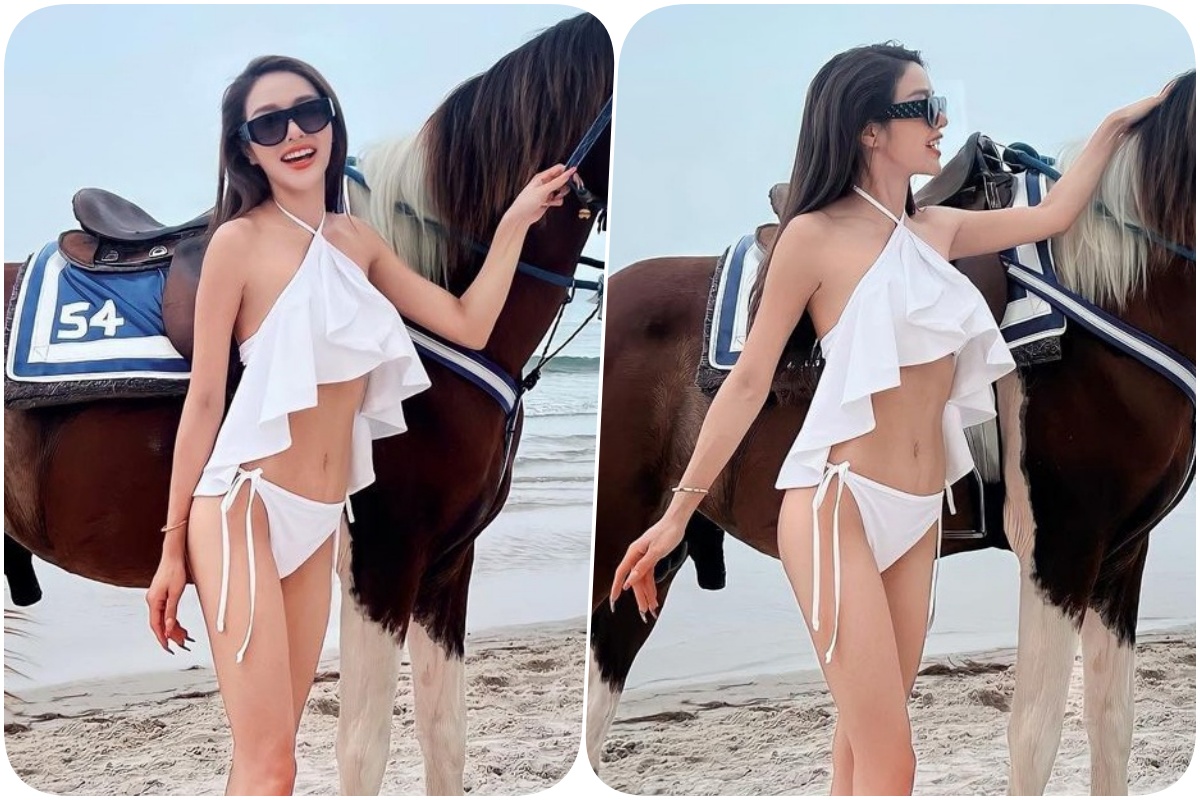แอบแซ่บเล็กๆ!! "แอร์ ภัณฑิลา" ปล่อยความเซ็กซี่ผ่านชุดว่ายน้ำทูพีซสีขาว