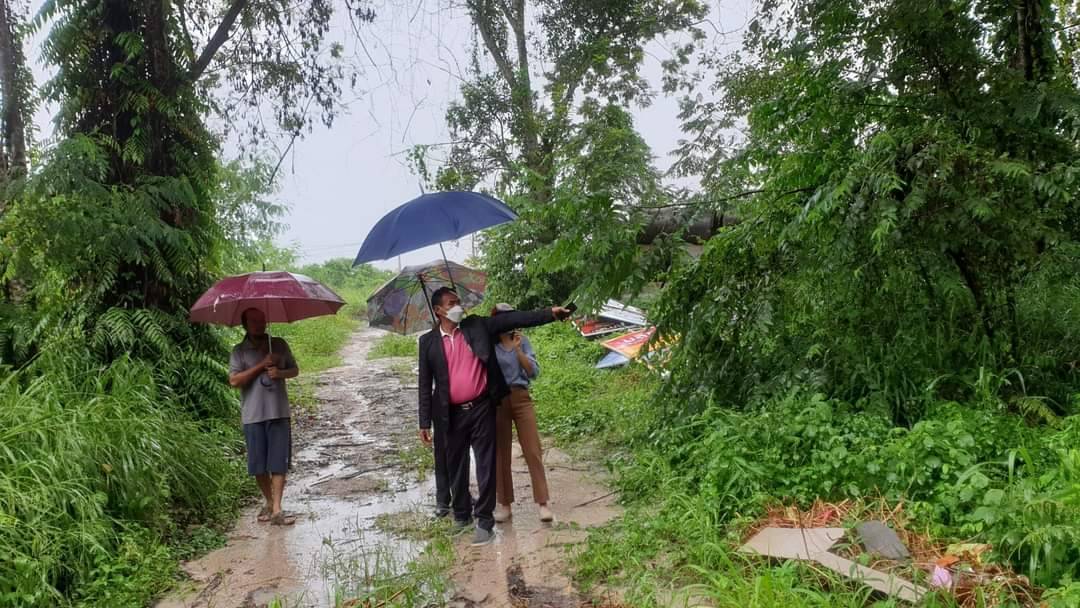 เทศบาลทับมารับมือฝนตกหนักหวั่นน้ำท่วมซ้ำซากสร้างความเดือดร้อน ปชช.