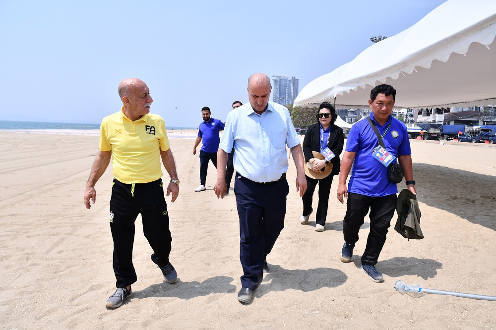 "เมห์ดี้ ทาจ" เช็คความพร้อมสังเวียนแข้ง "AFC Beach Soccer Asian Cup 2023" เมืองพัทยา