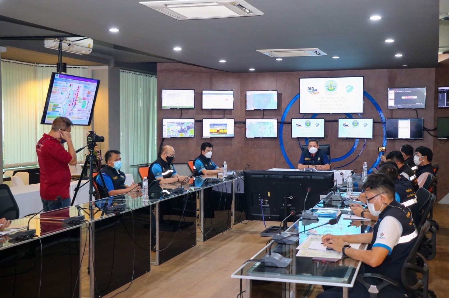สำนักงานชลประทานที่ 1 รายงานสถานการณ์และการบริหารจัดการน้ำในพื้นที่ จ.เชียงใหม่ ณ ศูนย์ปฏิบัติการน้ำอัจฉริยะ