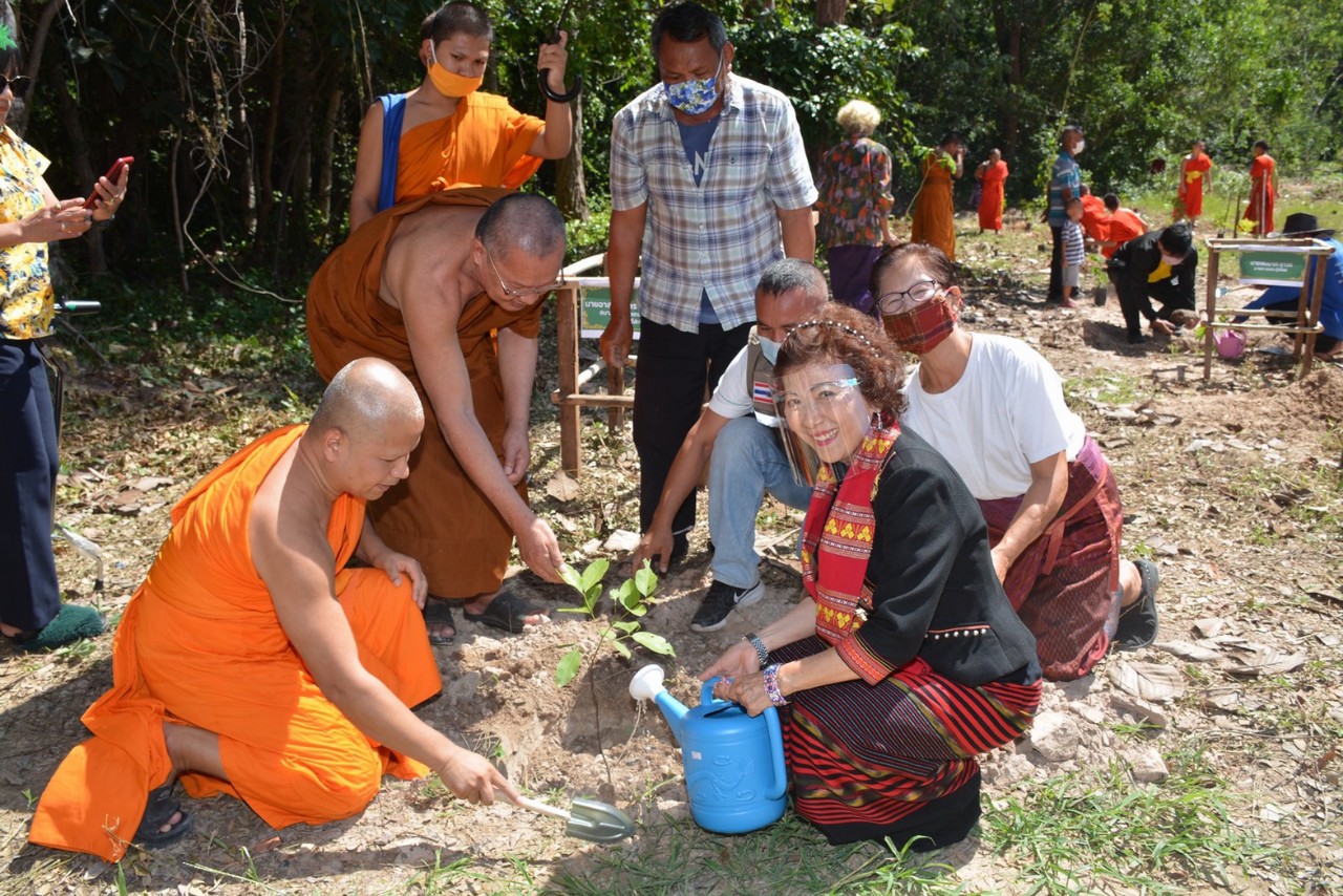 เจ้าอาวาสวัดปากน้ำมิชิแกนนำพระชาวพุทธปล่อยนกขึ้นฟ้าปล่อยปลาลงน้ำปลูกป่าอนุรักษ์ธรรมชาติ