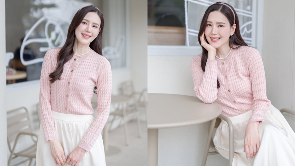 หวานเรียบหรูสไตล์คุณหนู! “เจี๊ยบ พิจิตตรา” เสิร์ฟลุคพาสเทลละมุน หน้าเด็กสุดๆ
