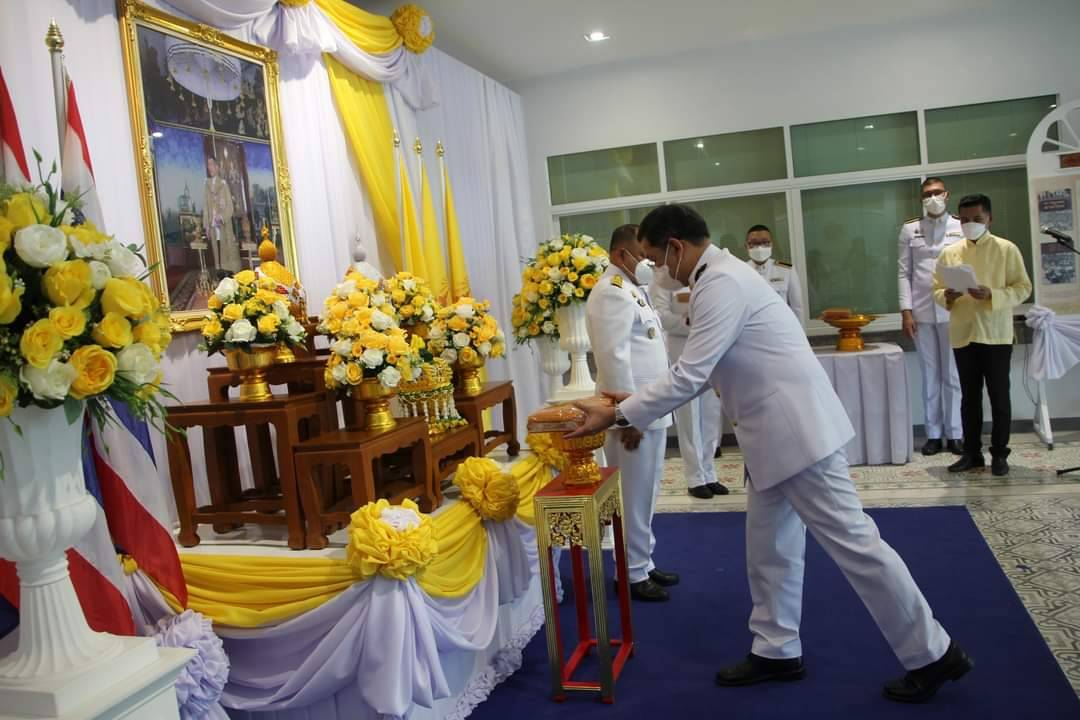 รองผู้ว่าฯพังงาร่วมพิธีรับมอบผ้าไตรพระราชทาน โครงการทุนเล่าเรียนหลวงสำหรับพระสงฆ์ไทย