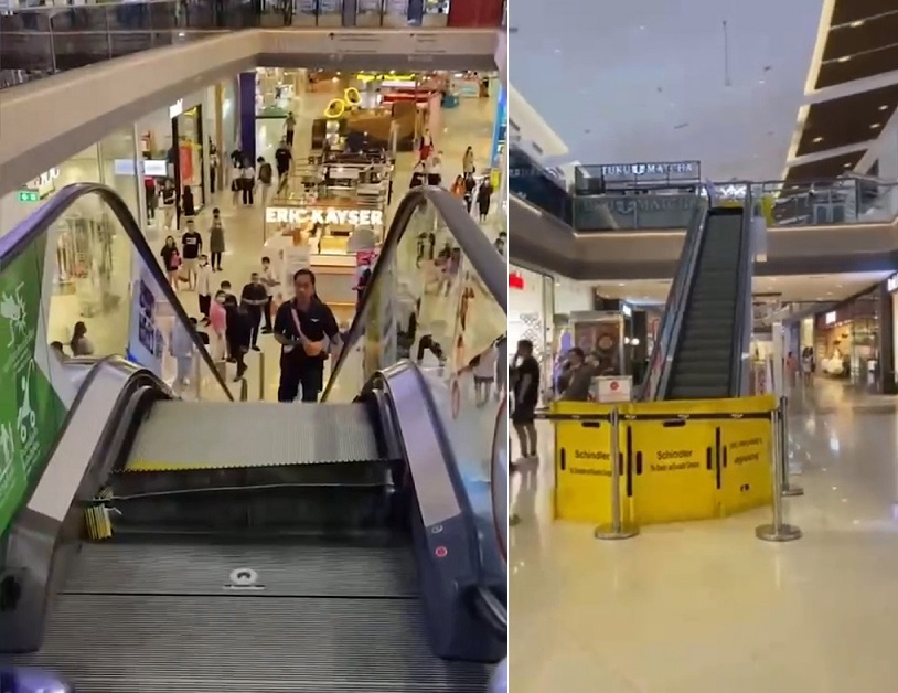 บันไดเลื่อนห้างดังย่านบางนาพังหวิดซ้ำรอยสนามบินดอนเมือง