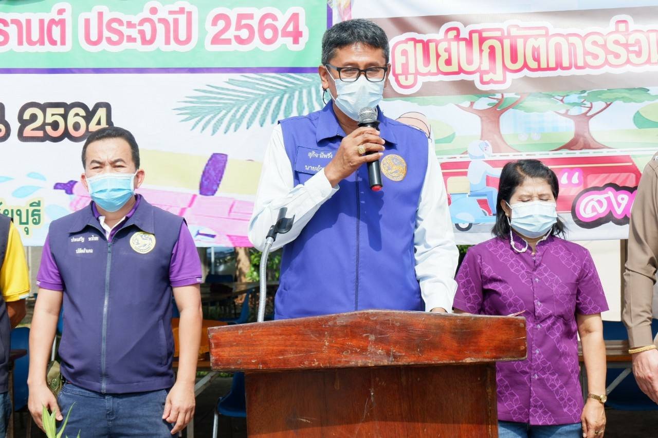 อำเภอชัยบุรีพิธีเปิดศูนย์อำนวยการร่วมการป้องกันและลดอุบัติเหตุทางถนนช่วงเทศกาลสงกรานต์ 