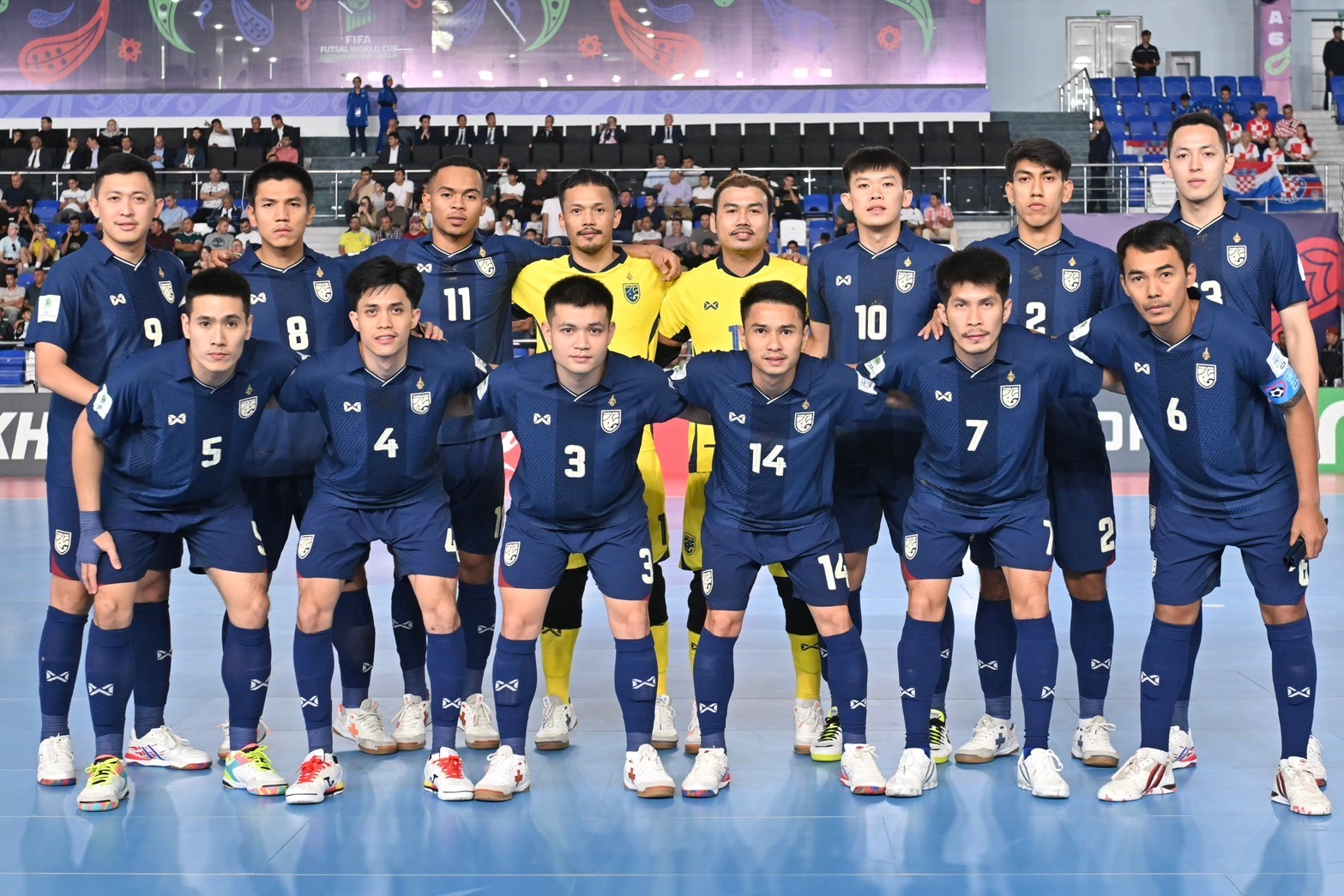 ฟุตซอลทีมชาติไทย สวมชุดน้ำเงิน ดวลฝรั่งเศส รอบ 16 ทีม ฟุตซอลโลก 2024