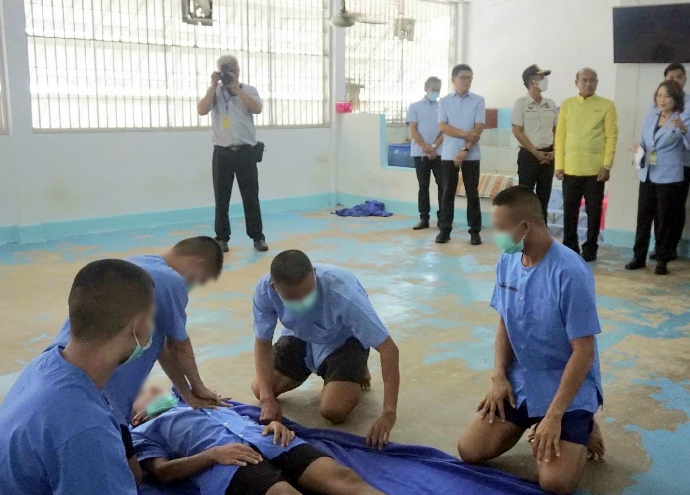 ร้อยเอ็ดฝึกซ้อมแผนเผชิญเหตุกรณีผู้ต้องขังมีภาวะหัวใจหยุดเต้น โครงการราชทัณฑ์ปันสุขฯ