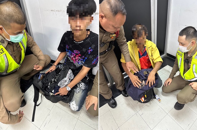 ตร.บางซื่อจับกุมผู้ต้องหาซุกปืนขึ้นรถทัวร์วันเดียว 2 ราย 
