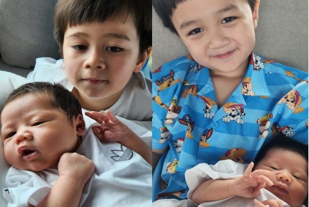 โมเมนต์ละมุน ของ 'สายฟ้า-พายุ' กับน้องสาวแก้มป่อง