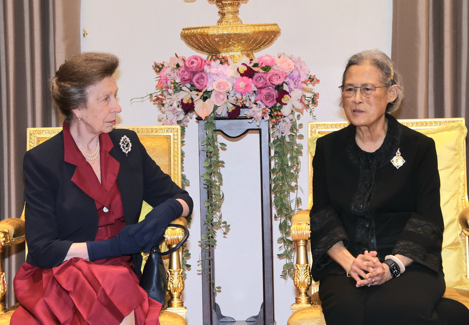 "กรมสมเด็จพระเทพฯ" ทรงพบ "เจ้าหญิงแอนน์" ในโอกาสเสด็จเยือนประเทศไทย