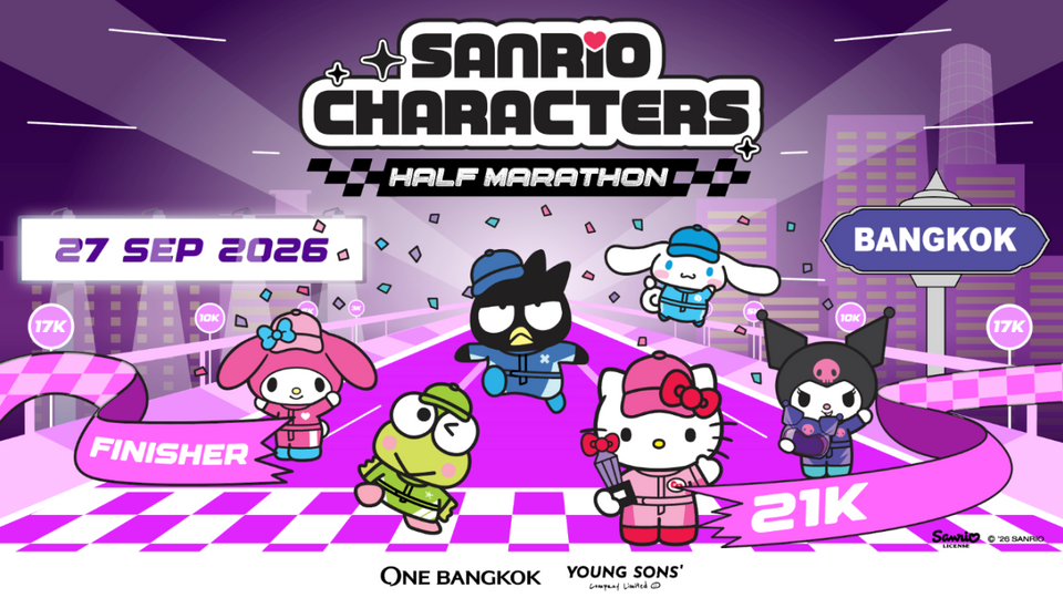 วิ่งไปฟินไป! Sanrio Characters Half Marathon ครั้งแรกในอาเซียน พร้อมเส้นทางวิ่งตอบโจทย์ทุกระดับ