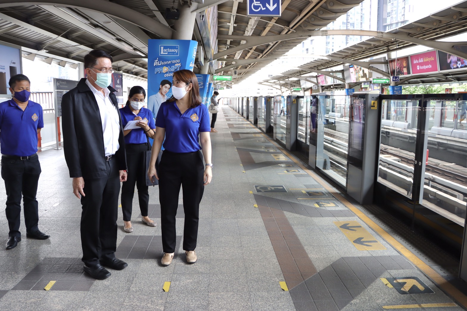 กรมรางฯ ลุยตรวจพื้นที่สถานีรถไฟ-รถไฟฟ้า คุมเข้มมาตรการ COVID -19 