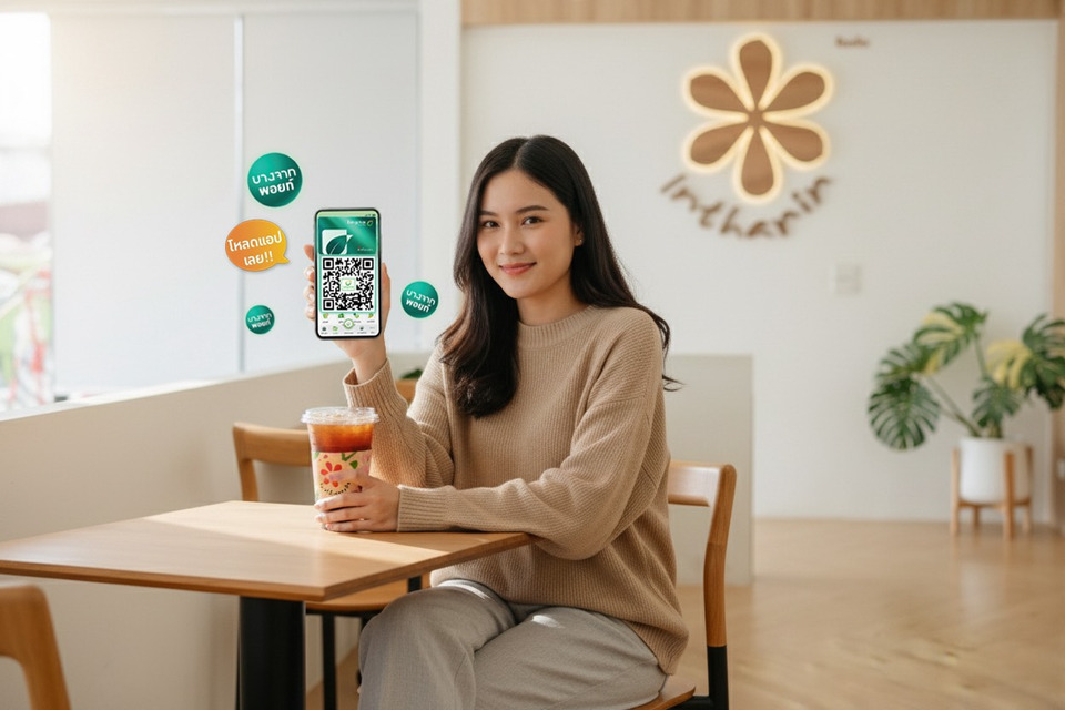 สมาชิกบางจากกรีนไมลส์ ล็อกอินแอปครั้งแรก รับส่วนลดเครื่องดื่มอินทนิล 50% 