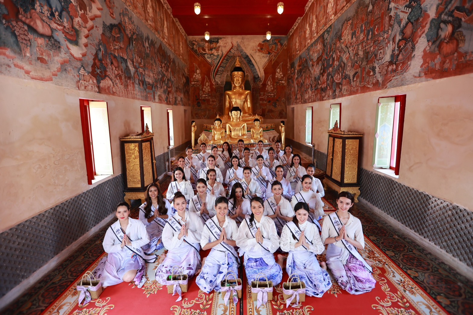  47 นางสาวไทยทำบุญ 'มาฆปูรณมีบูชา'  พร้อมเรียนรู้ศิลปะท้องถิ่นเมืองพัทลุง