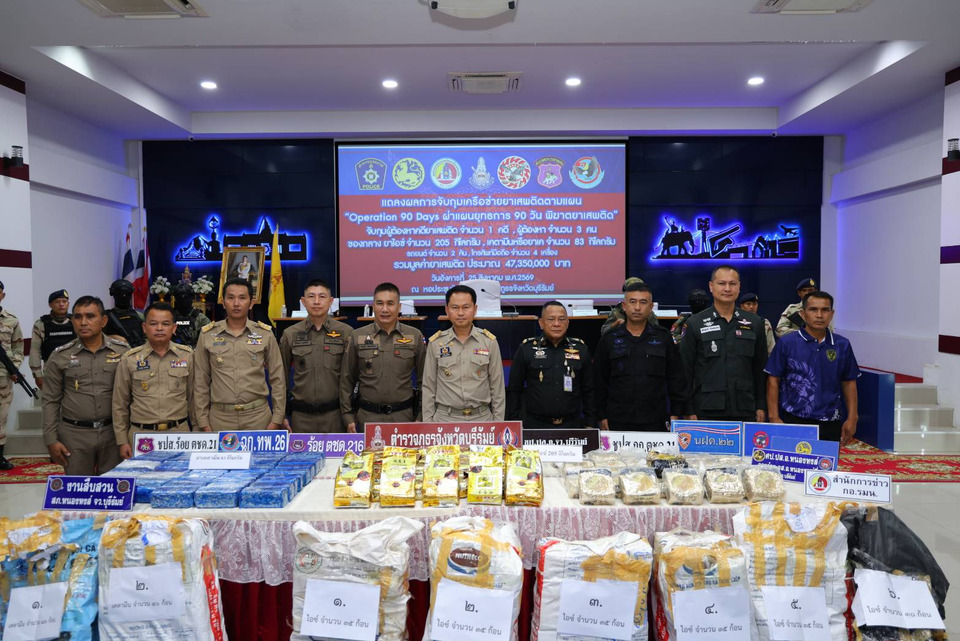 บุรีรัมย์จับล็อตใหญ่ ไอซ์-เคเกือบ 300 กก. รวบ 3 หนุ่ม ขนจากชายแดนซุกข้างทาง เตรียมส่งต่ออยุธยา 