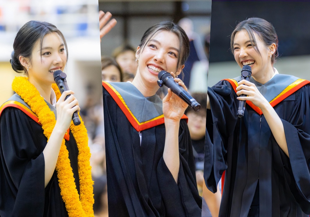 “ออม กรณ์นภัส” ปลื้ม! แฟนคลับรวมตัวจัดเต็ม ส่ง “ขบวนรถแห่ – ซุ้มเงิน” ร่วมแสดงความยินดีบัณฑิตใหม่
