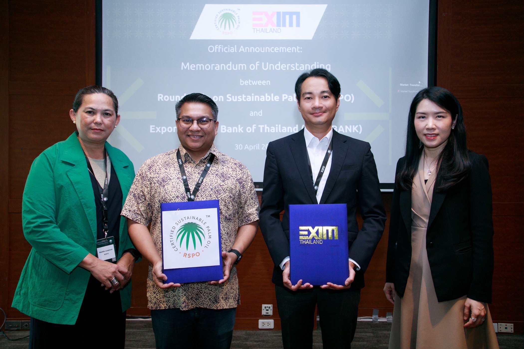 EXIM BANK จับมือ RSPO ยกระดับอุตฯปาล์มน้ำมันไทย ลุยแข่งขันในตลาดการค้าโลกที่เข้มงวดด้านสิ่งแวดล้อม-สิทธิมนุษยชน