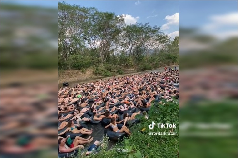 แชร์สนั่น! ไวรัลคลิปนักท่องเที่ยวต่างชาติ กว่า 100 คน ล่องห่วงยางแม่น้ำปาย