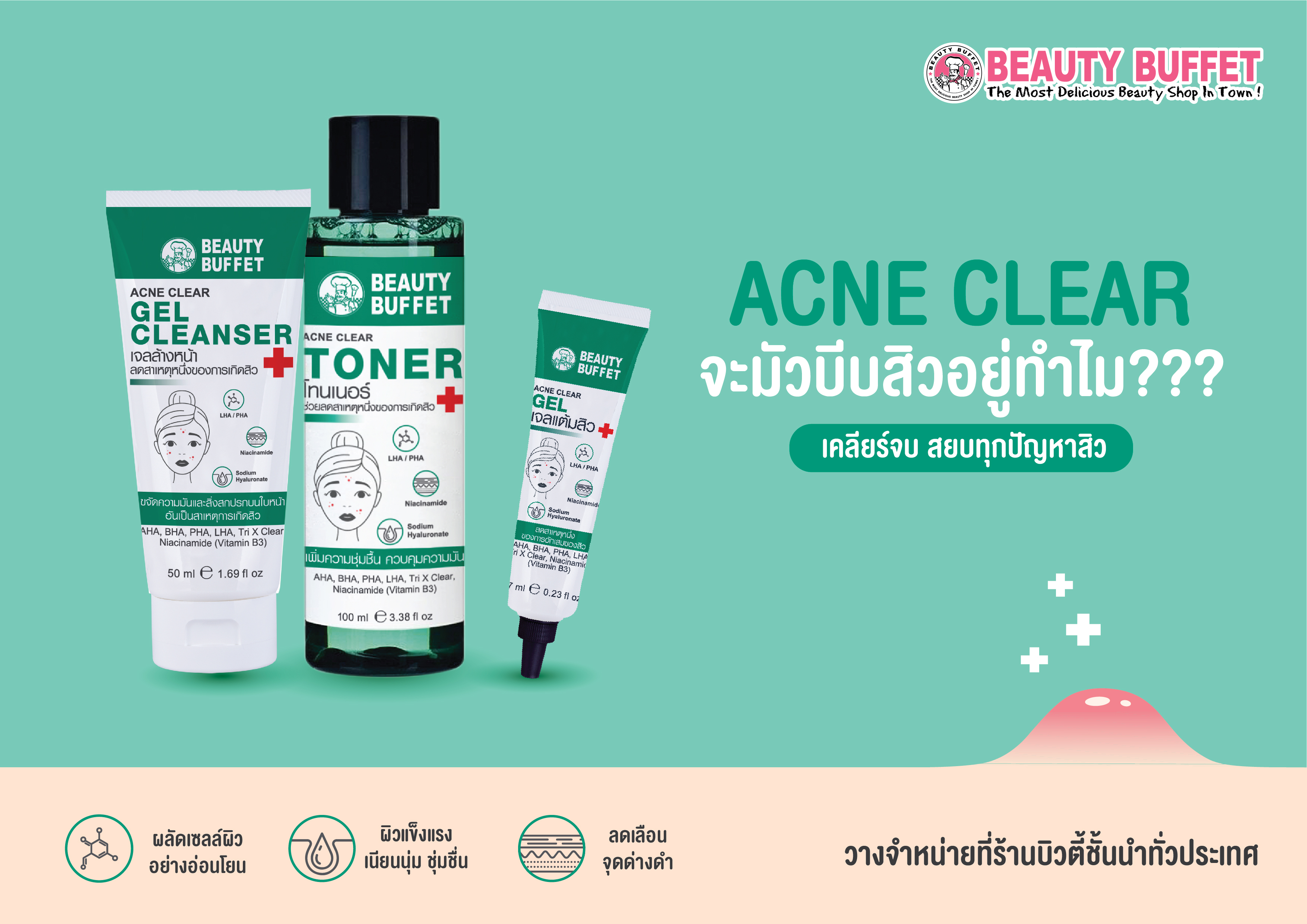 “BEAUTY” เปิดตัวสกินแคร์ใหม่ ไอเท็มรักษาสิว! บุกตลาดร้านค้าปลีกผลิตภัณฑ์ความงาม