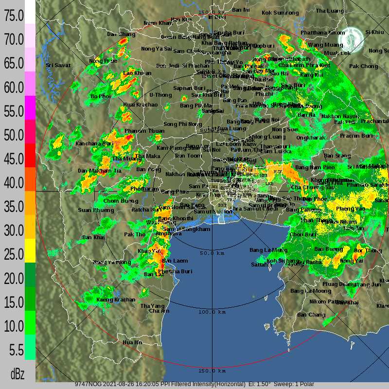 ฝนมาแล้ว!กลุ่มใหญ่ทยอยเข้ากรุง     ตกเล็กน้อย-ปานกลางตอนบน-ฝั่งตอ. 