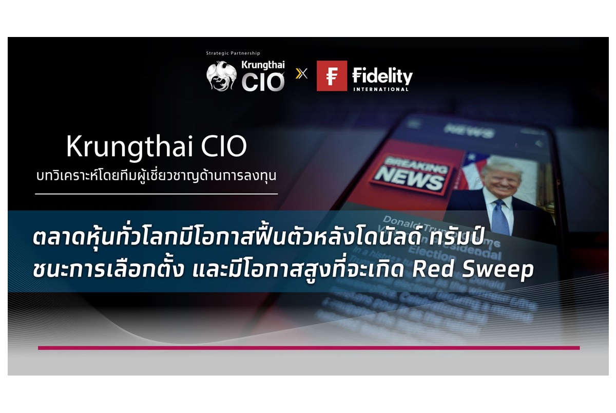 "Krungthai CIO" มองตลาดหุ้นทั่วโลกพุ่ง รับอานิสงส์นโยบายทรัมป์ แนะสะสมหุ้นการเงิน พลังงาน และหุ้นขนาดเล็กสหรัฐฯ