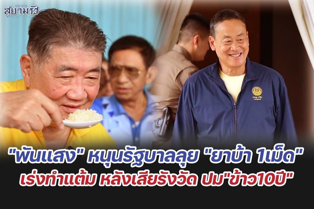 "พันแสง" หนุนรัฐบาลลุย "ยาบ้า 1เม็ด" เร่งทำแต้ม หลังเสียรังวัด ปม"ข้าว10ปี"