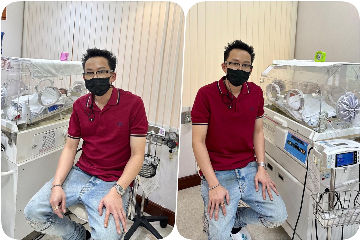 สมาชิกใหม่ครอบครัวชินวัตร "พ่อโอ๊ค" โพสต์อวดลูกแฝดหญิง-ชาย 