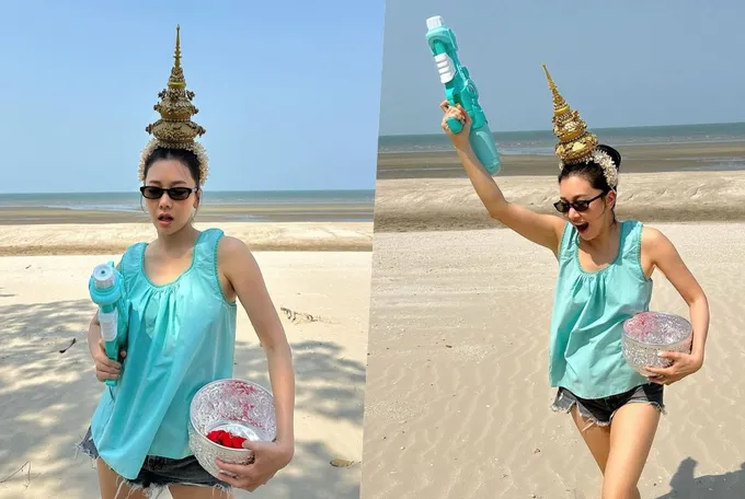 แบบใหม่แบบสับ! "นุ่น วรนุช" อวดลุคสงกรานต์สุดปัง