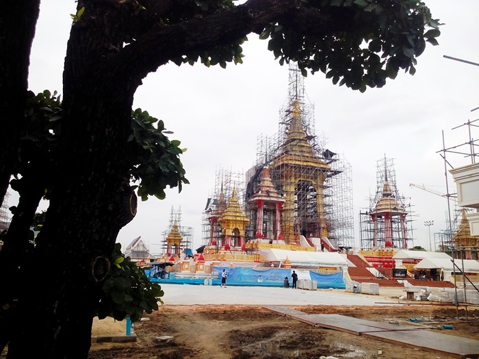 ภาพรวมจัดสร้างพระเมรุมาศคืบหน้าร้อยละ75