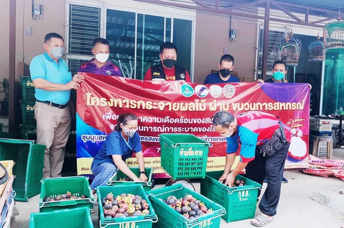 สหกรณ์สงขลา ปล่อยรถบรรทุกมังคุดแลกเปลี่ยนสินค้าระหว่างสหกรณ์เมืองยโสธร