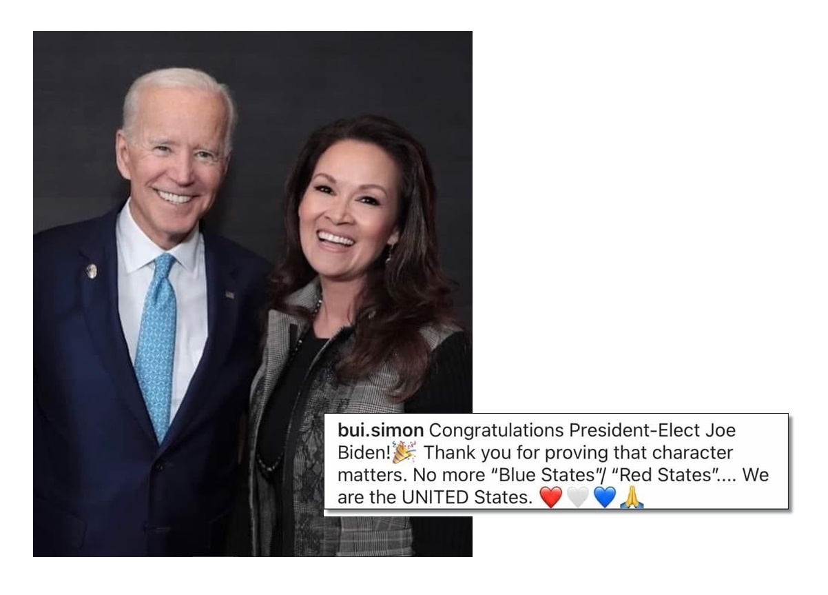 "ปุ๋ย ภรณ์ทิพย์"ยินดีว่าที่ผู้นำสหรัฐคนใหม่ โพสต์รูปคู่ "โจ ไบเดน"  