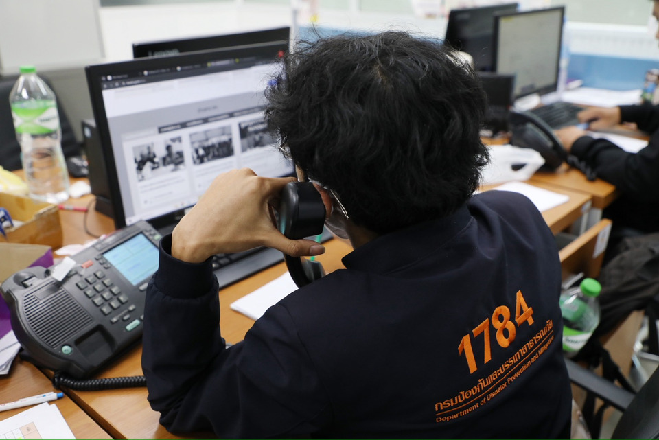 ปภ. - ปค. เสริมประสิทธิภาพสายด่วนนิรภัย 1784 รองรับการแจ้งเหตุ ขอความช่วยเหลือประชาชนภาคใต้
