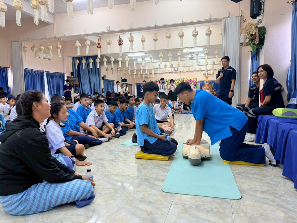 ท่าอากาศยานเชียงใหม่ จัดอบรม CPR-AED เสริมทักษะช่วยชีวิตเบื้องต้นให้เยาวชน